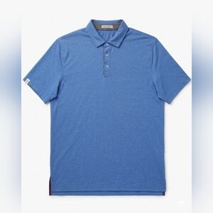 Ashworth Performance Golf Polo Blue Heathered XL Embroidered Golfman Logo